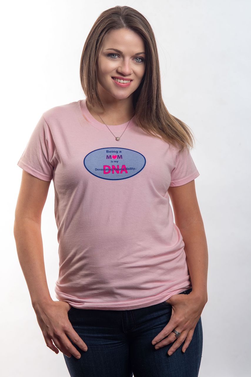 Pink "Mom" DNA T-Shirt